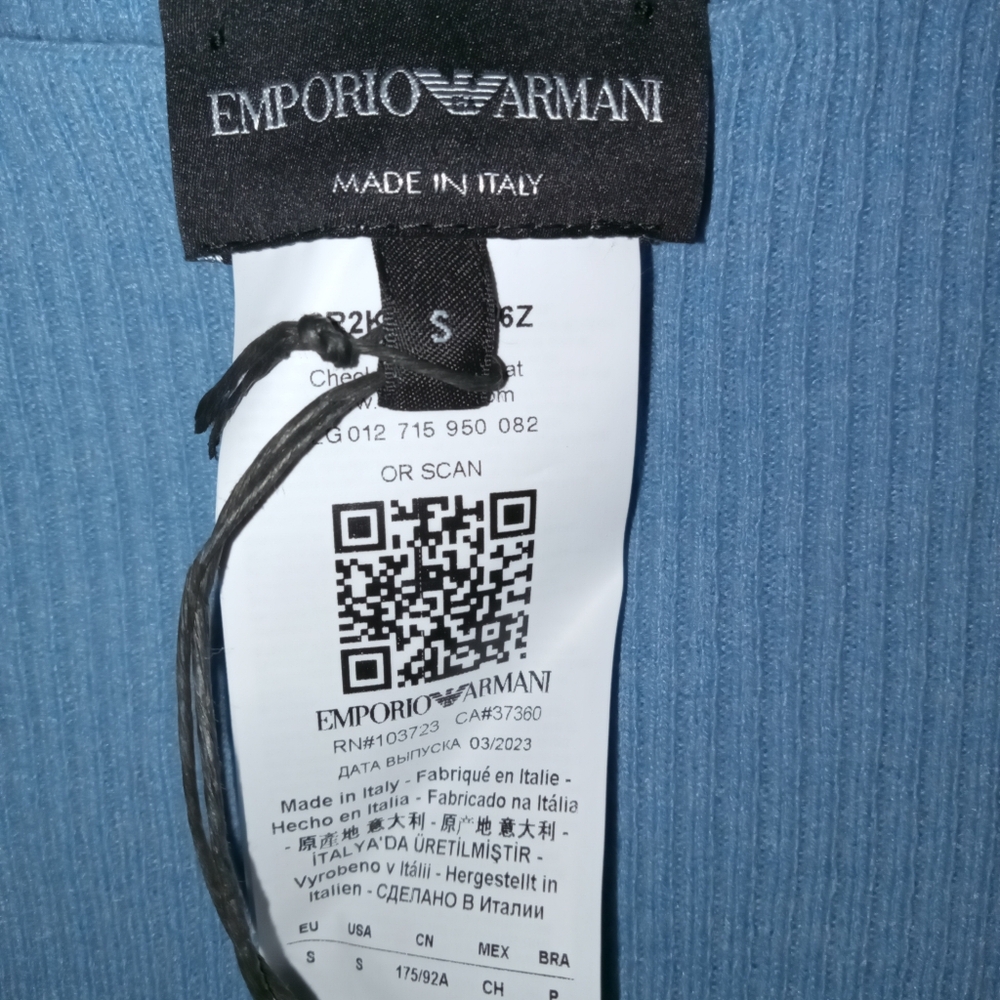 Emporio Armani Blue Knit Tank Top